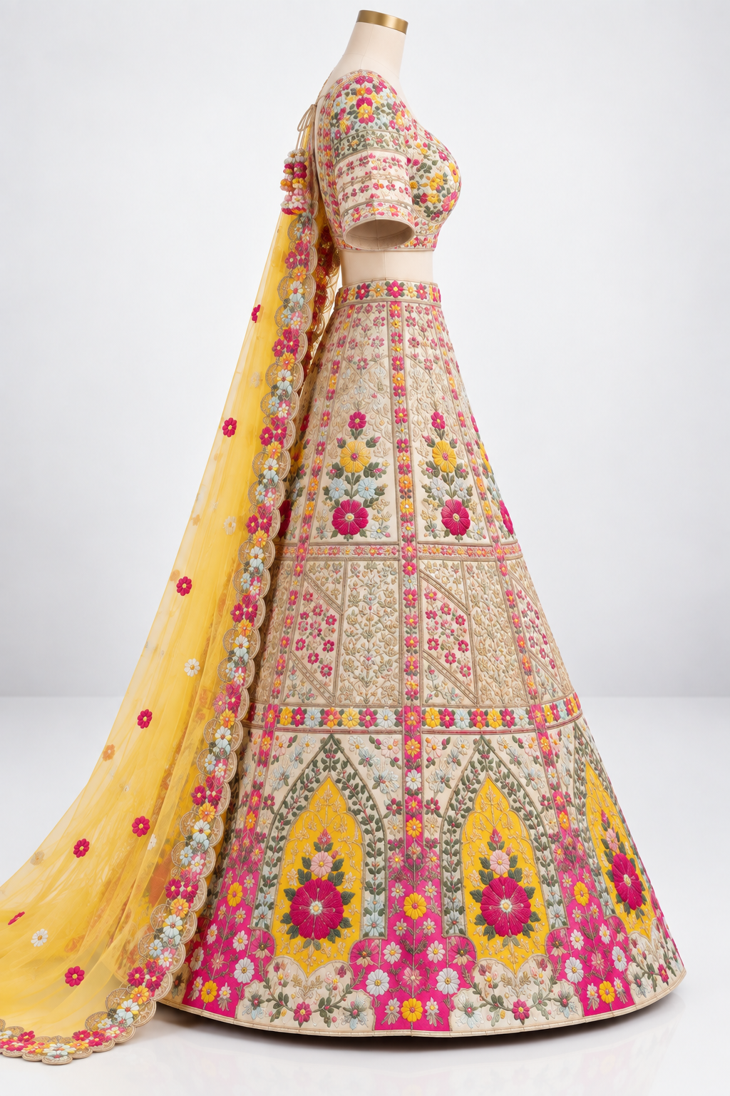 Gul-e-Zard — Stitched Lehenga Set