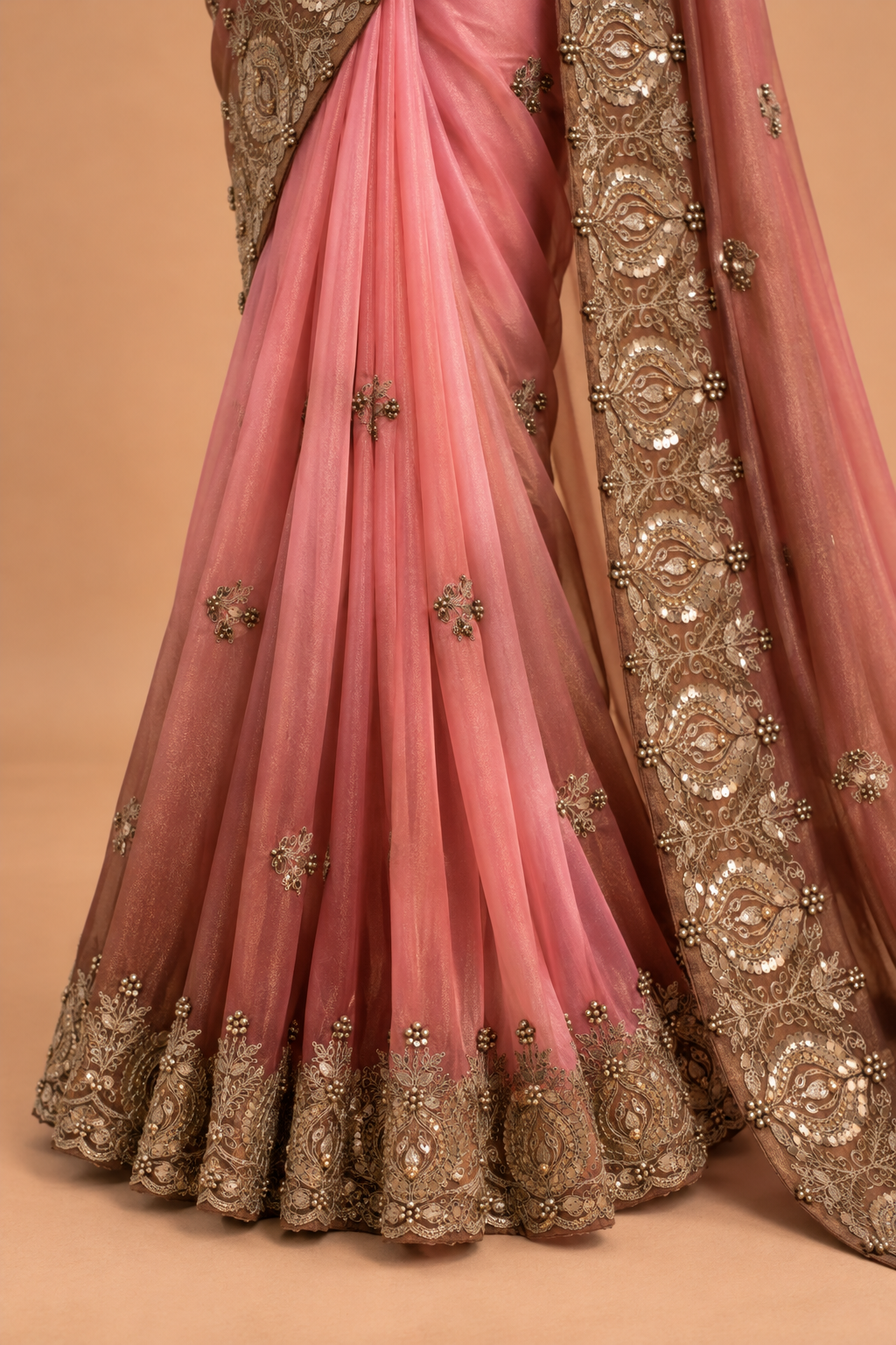 Rosewood Embellished Saree