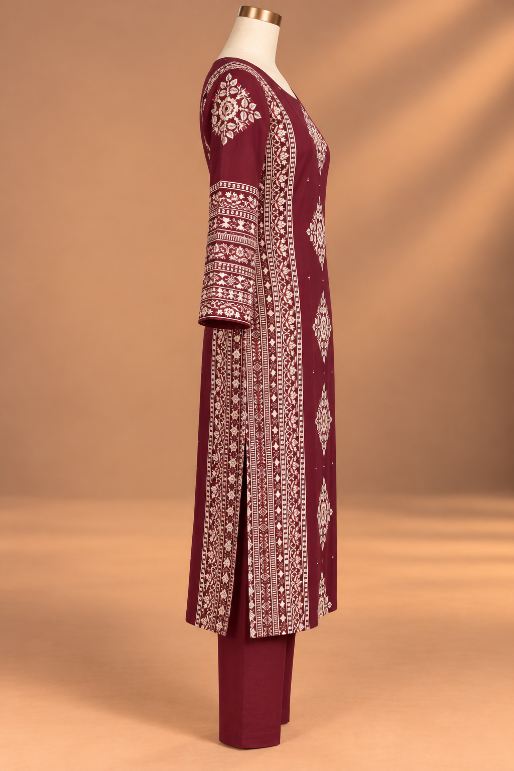Burgundy Heritage Embroidered Suit