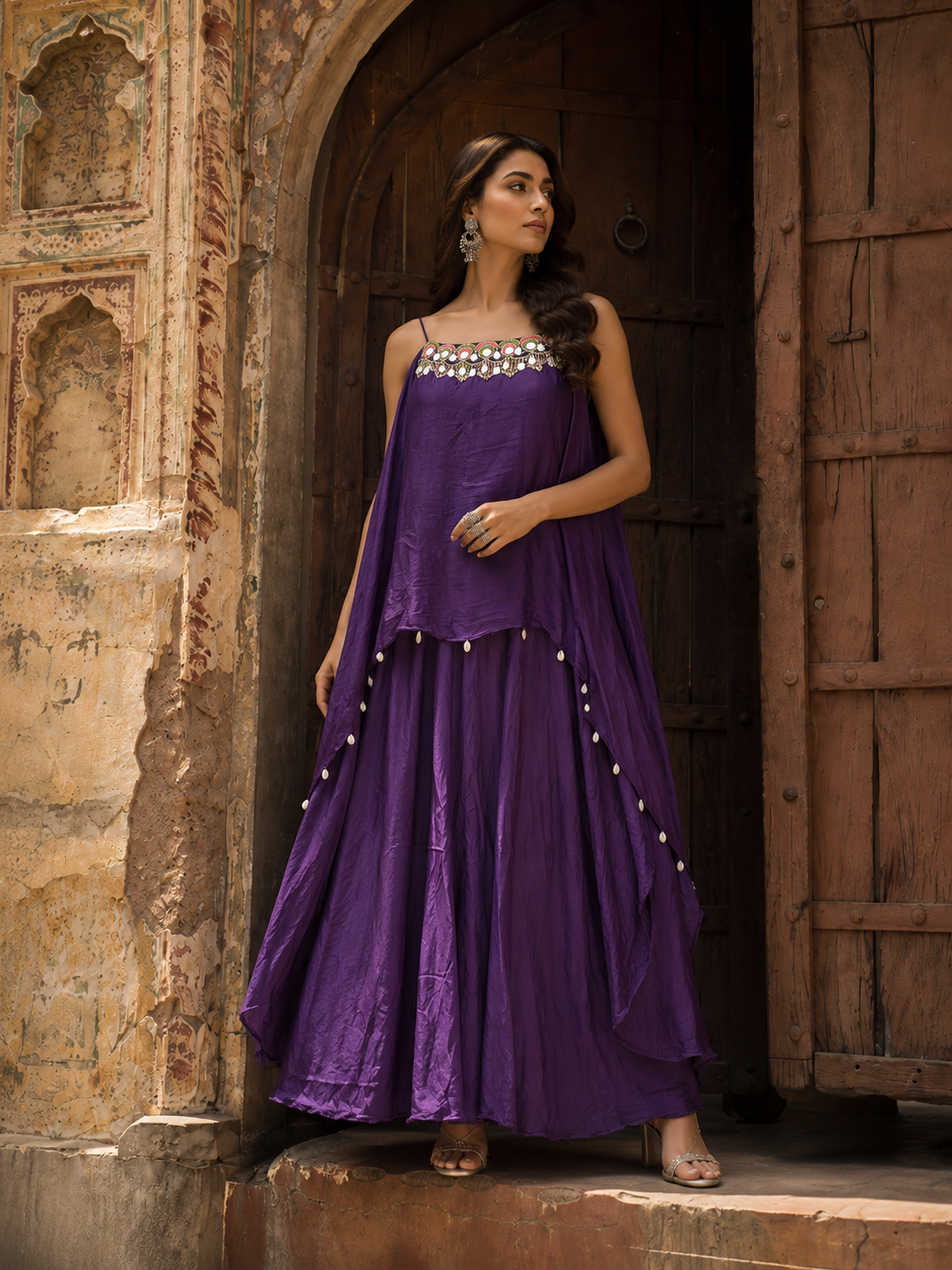 Royal Amethyst Drape Dress
