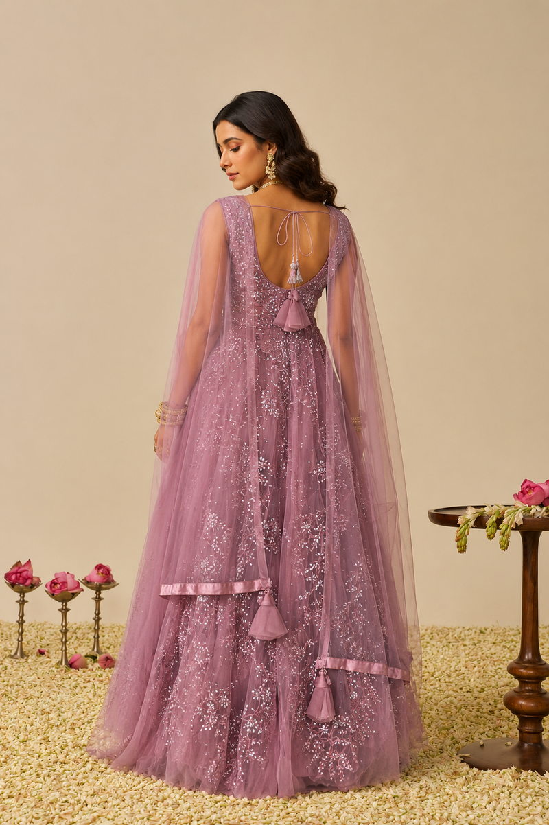 Rosé Stardust Gown