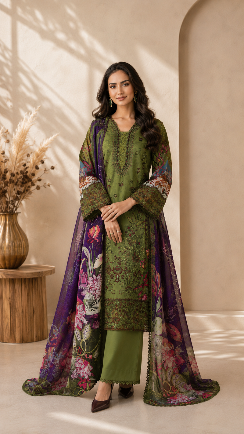 Olive Garden Printed Suit Set