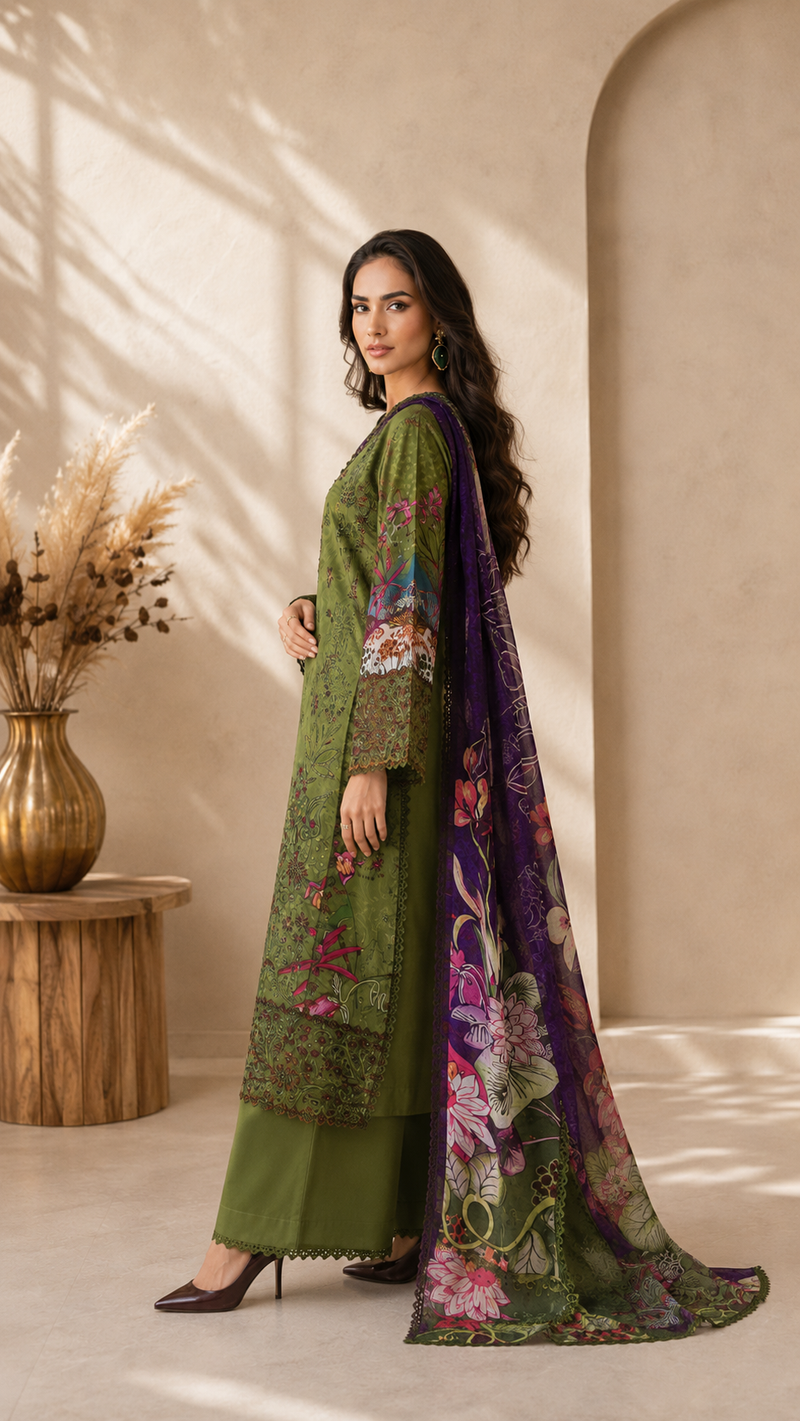 Olive Garden Printed Suit Set