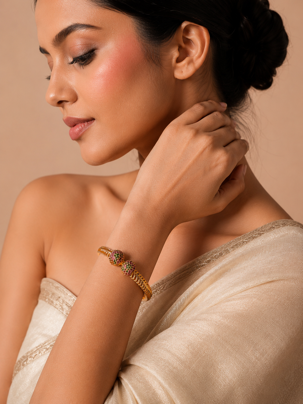 Dual Floral CZ Bangles