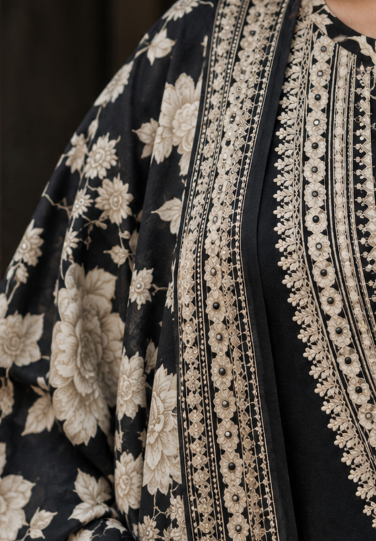 NOIRÉ JARDIN — Black Floral Ensemble