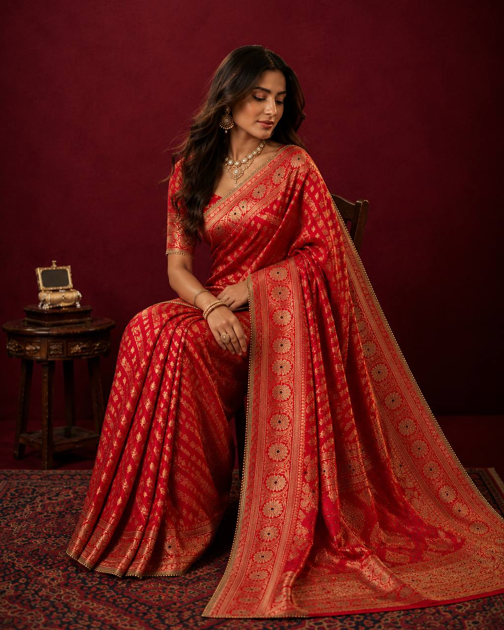 Raktambara Banarasi Heritage Saree