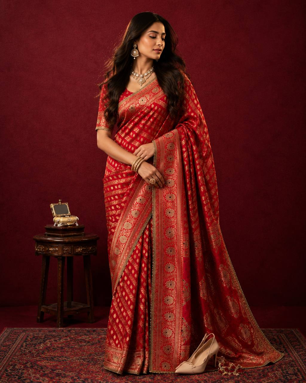 Raktambara Banarasi Heritage Saree