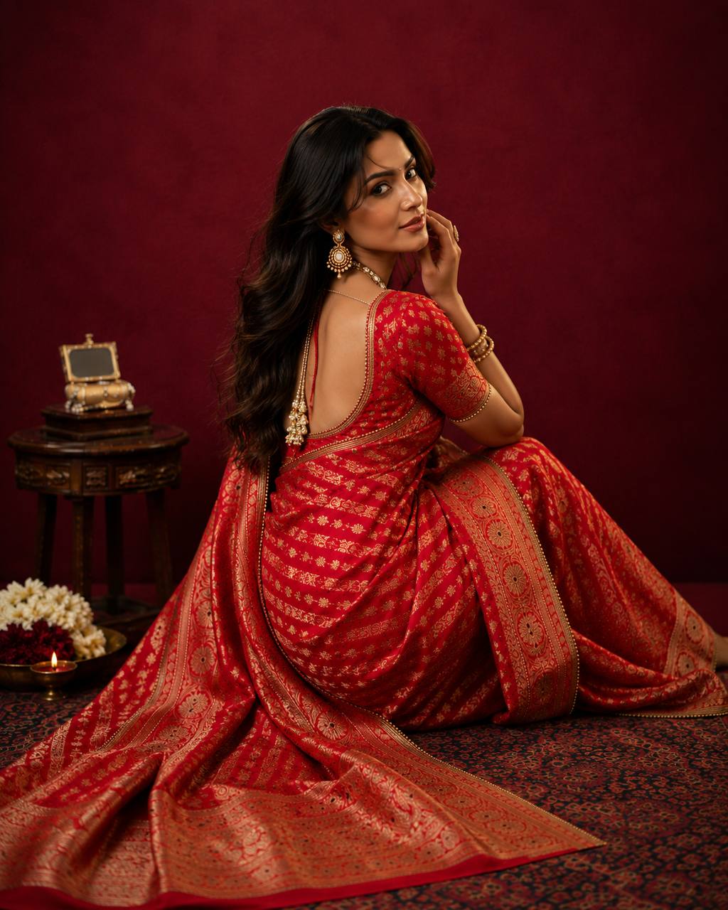 Raktambara Banarasi Heritage Saree