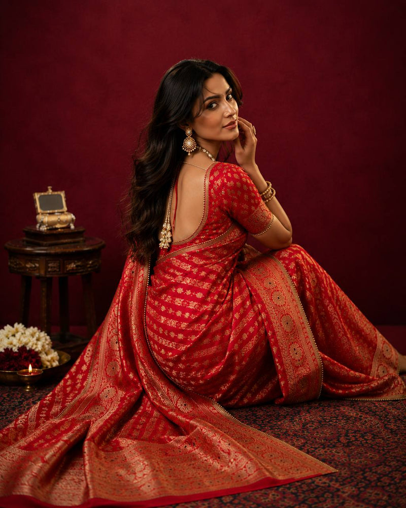 Raktambara Banarasi Heritage Saree