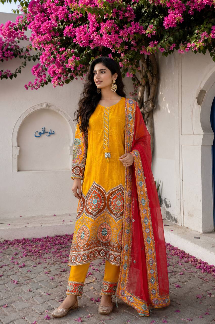 Surya Noor Embroidered Festive Suit Set